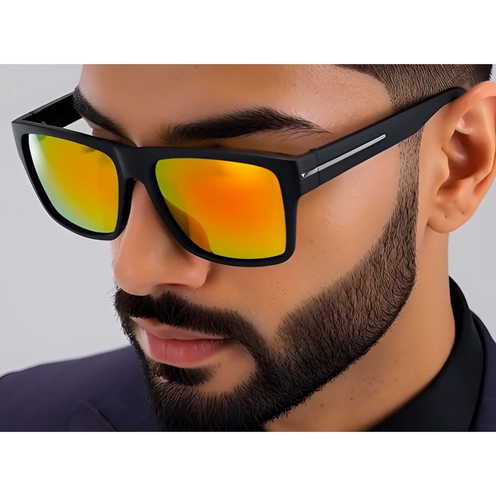 Men's Sunglasses Polarized Fire Mirror Lens UV Protection Sport Lentes Gafas New